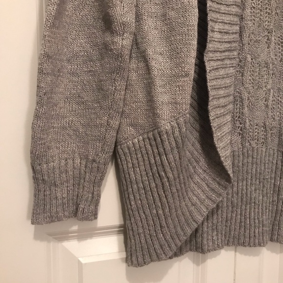 Lace Back Gray Cardigan - Picture 5 of 5
